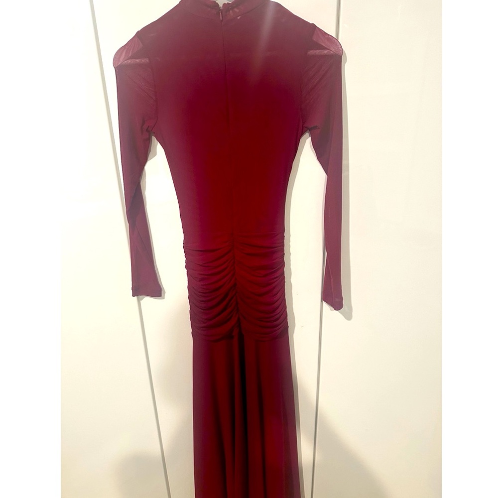 BARDOT RUCHED MESH DRESS